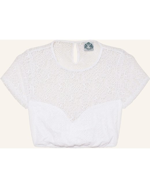 hammerschmid Hammerschmid Dirndlbluse Dorle Aus Spitze weiss