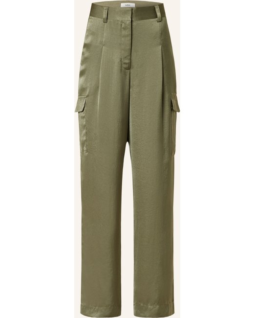 BA&SH Ba&Sh Cargohose Cary Aus Satin gruen