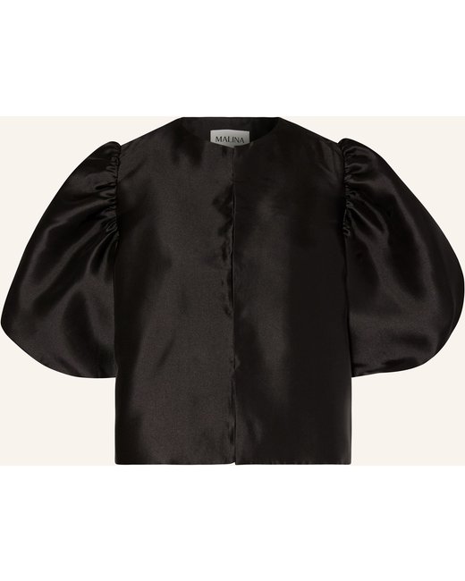 MALINA Malina Blusenshirt Cleo Aus Satin schwarz