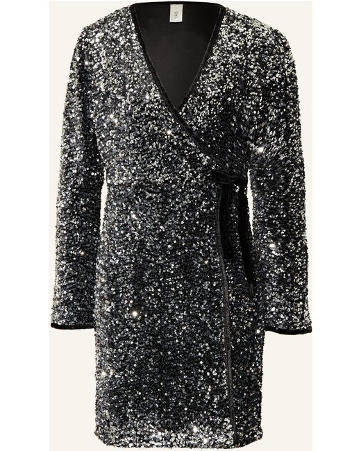 Y.A.S. Y.A.S. Wickelkleid Mit Pailletten silber