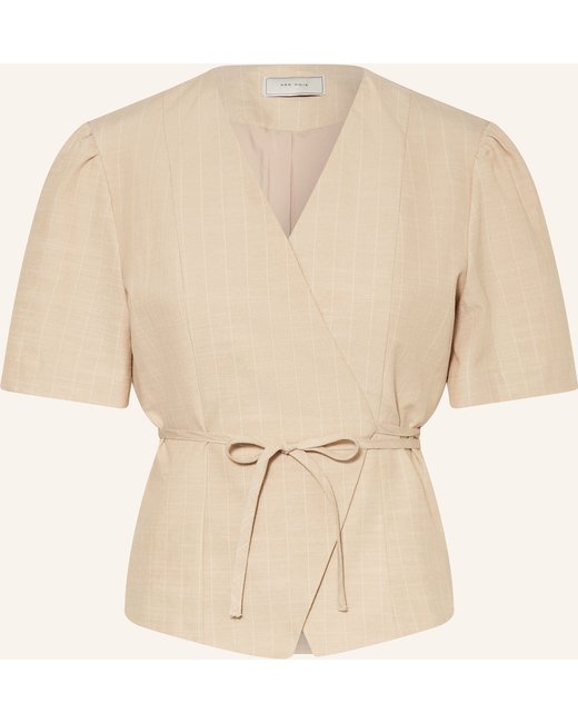 NEO NOIR Neo Noir Wickelbluse Simoni beige