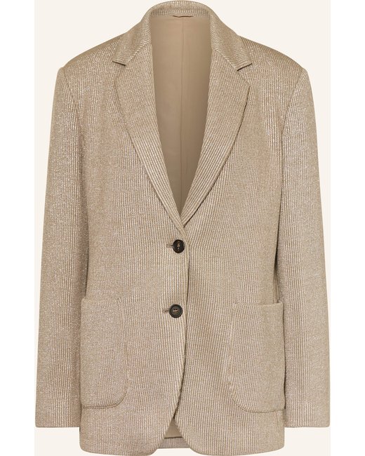 BRUNELLO CUCINELLI Brunello Cucinelli Blazer Mit Glitzergarn braun