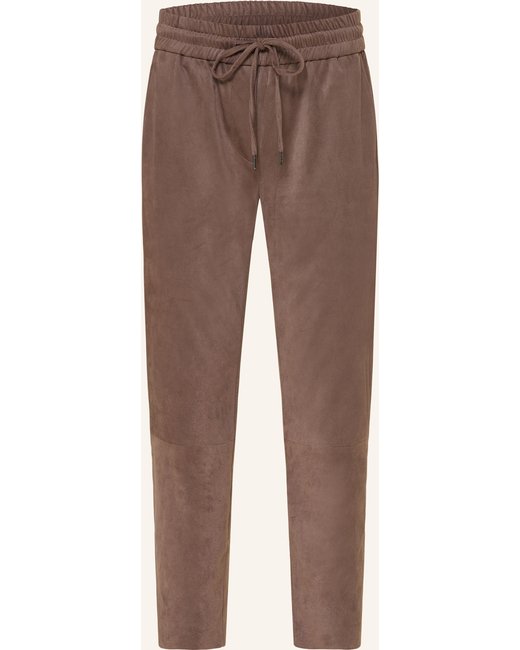 Juvia Juvia Hose Im Jogging-Stil In Lederoptik braun