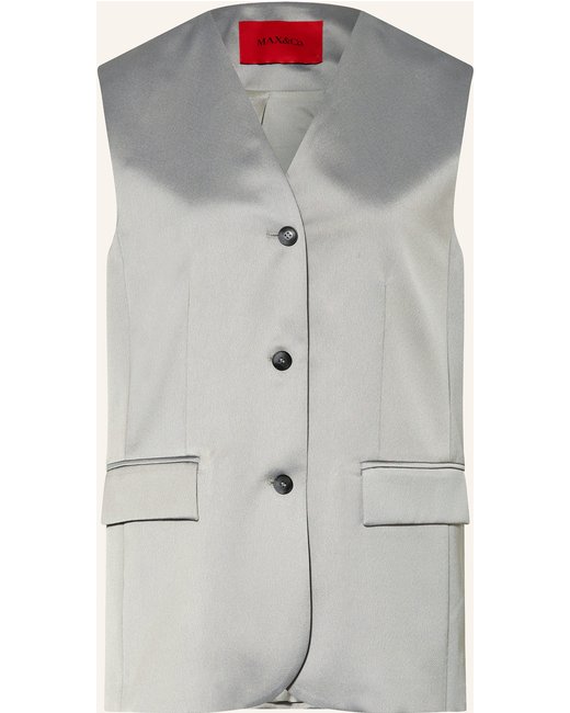 MAX & Co. Max & Co. Blazerweste Lavagna Aus Satin grau