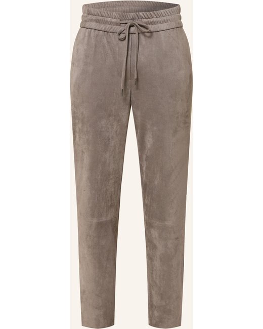 Juvia Juvia Hose Im Jogging-Stil In Lederoptik grau