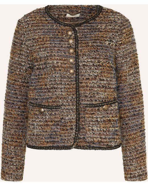 lilienfels Lilienfels Blazer Mit Glitzergarn blau
