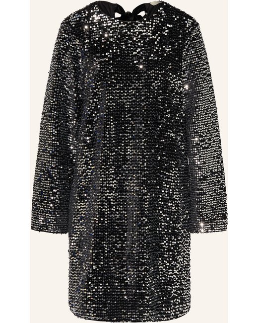 lilienfels Lilienfels Samtkleid Mit Pailletten schwarz
