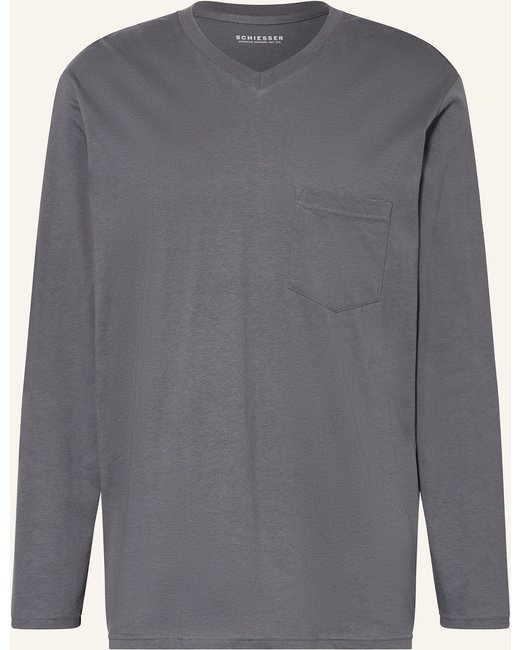 Schiesser Schiesser Schlafanzug Comfort Essentials grau