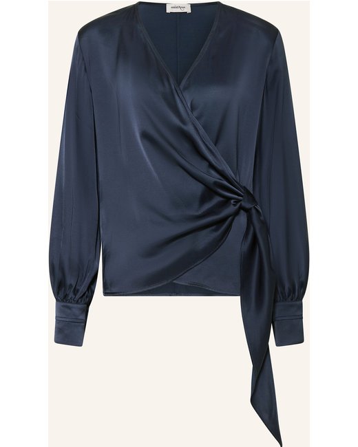 ottod'ame Ottod'ame Wickelbluse Aus Satin blau