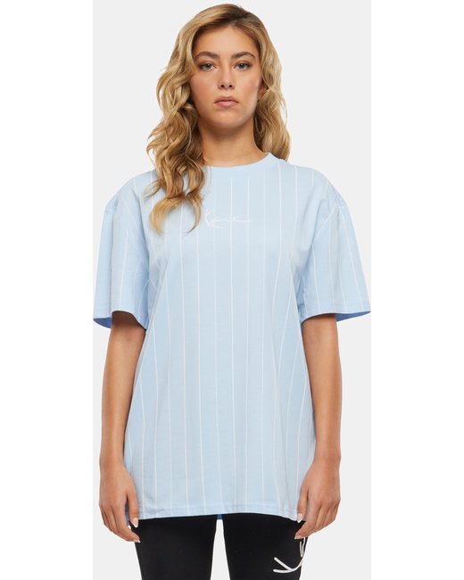 Karl Kani Karl Kani Small Signature Tonal Pinstripe Oversized T-Shirt