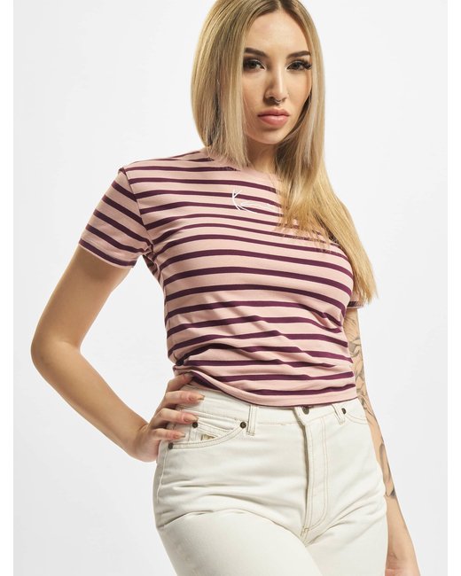 Karl Kani Karl Kani KW221-067-1 KK Small Signature tight Stripe Tee