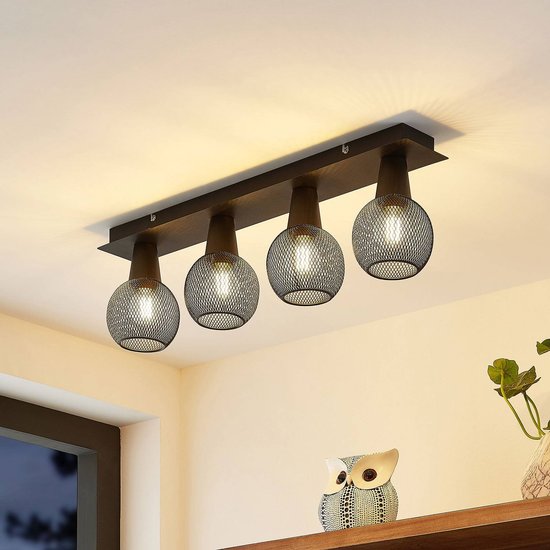 Lindby Zerda Deckenlampe, Gitter, vierflammig