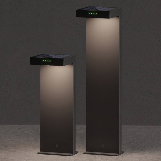 KLEWE LED-Solarlampe ALA GROUND MAXI, anthrazit, 65 cm, IP65