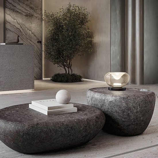 LED-Tischlampe Brena, cognac, Glas, 15 cm hoch, CCT, dimmbar