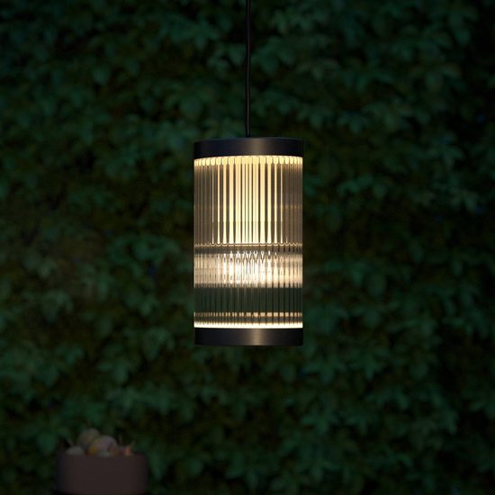 Außenhängeleuchte Coupar, Ø 13 cm, schwarz