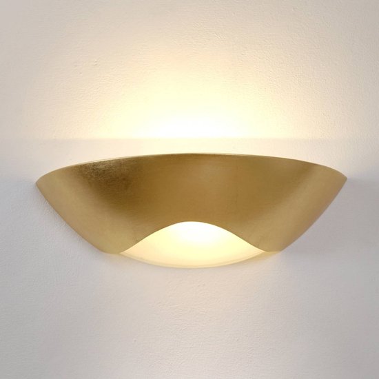 Edle Wandleuchte Matteo Curve, gold