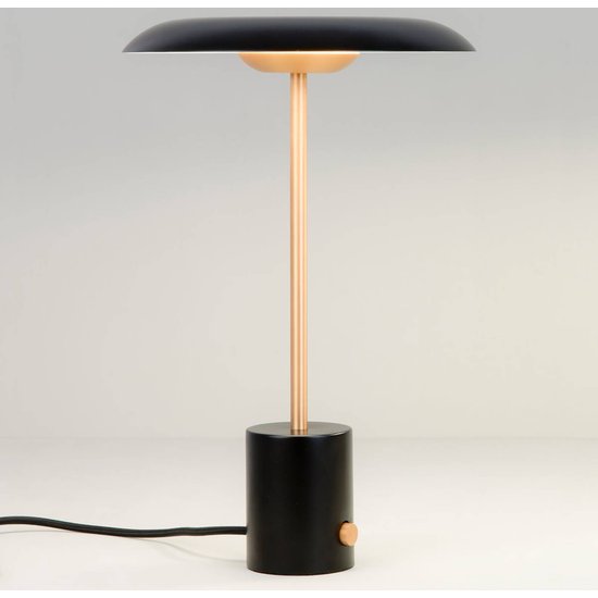 LED-Tischleuchte Hoshi mit Dimmer, schwarz-kupfer