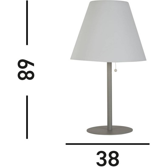 LED-Solar-Tischleuchte Venice I, IP44, weiß/silber