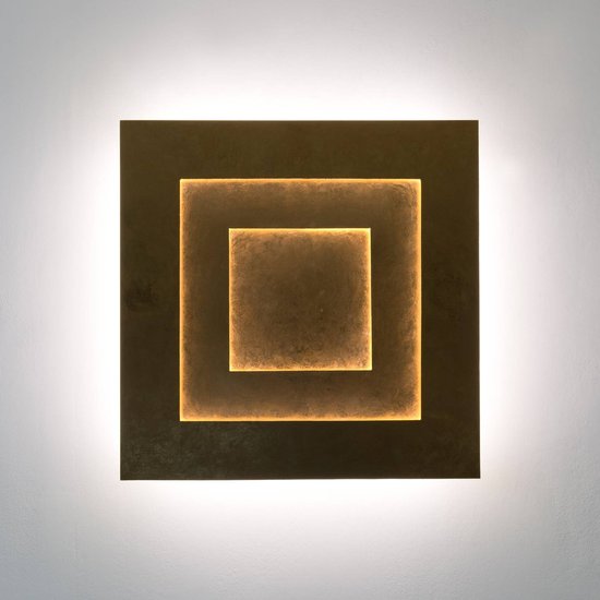 LED-Wandleuchte Masaccio Quadrato, gold