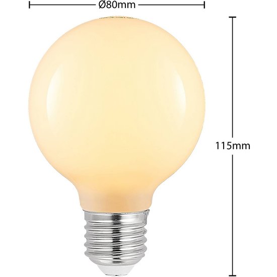 LED-Lampe E27 4W G80 2.700K dimmbar, opal