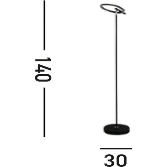 LED-Stehleuchte Space, schwarz, Metall