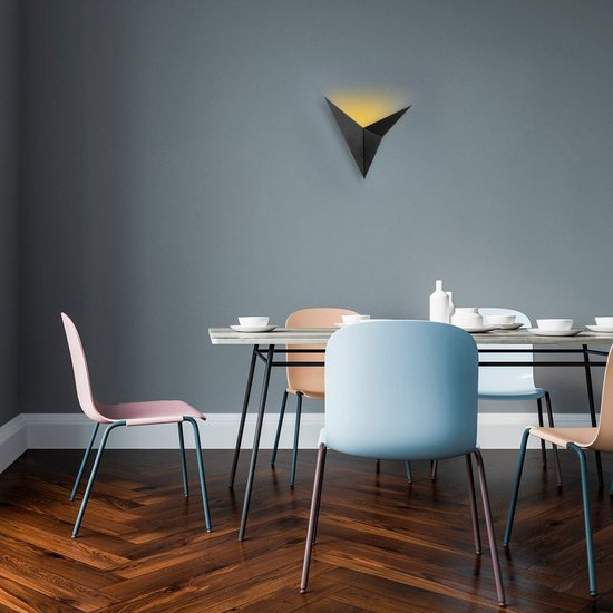 Wandfluter Bird 3201, dreieckig gestaltet, schwarz