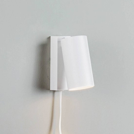 Wandstrahler Mono I mit Stecker weiß