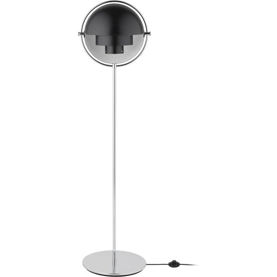 GUBI Stehlampe Multi-Lite Höhe 148 cm chrom/anthrazitschwarz