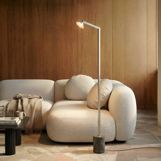 Lucande LED-Stehleuchte Steve, aluminium, 130 cm, dimmbar