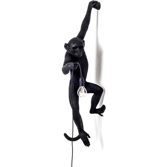 SELETTI Monkey Lamp Deko-Wandlampe links schwarz