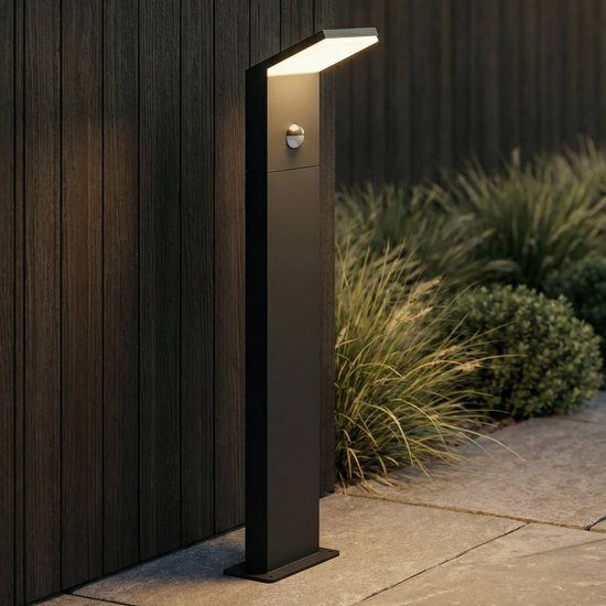 Lucande LED-Wegeleuchte Nevio, Sensor, 60cm, anthrazit