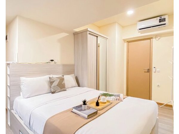 Minimalist Warm Beige Studio At Meikarta Apartment