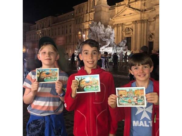 Illuminated Rome Tour for Kids&Families with Pizza&Gelato Tasting