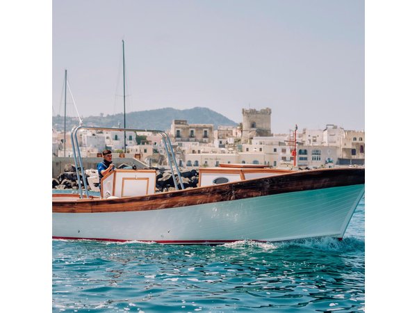 Boat tour of the island of Ischia with a typical Ischia 10-metre launch full day