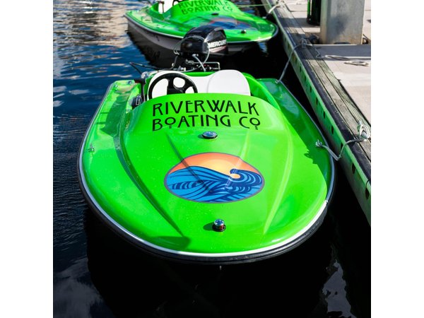 2 Person Mini Power Boat Rental at Tampa Riverwalk