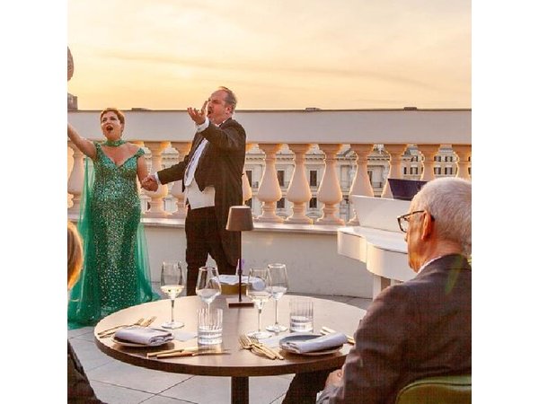 Rome: Rooftop Gourmet Dinner & Opera Performance