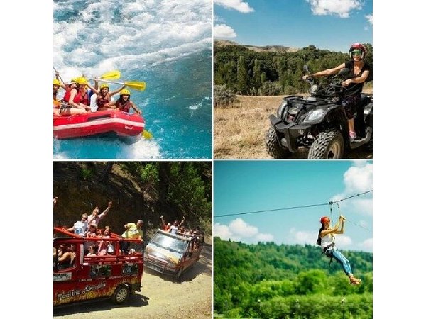 Antalya / Belek : Combo Rafting Quad & Jeep & Zipline ( 4 in 1 )