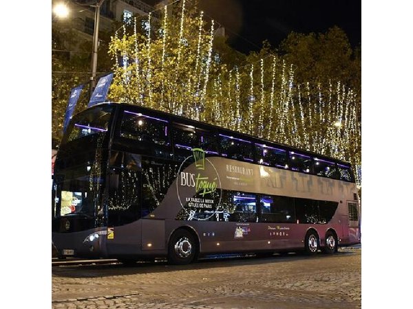 Champs-Elysées Dinner Paris by Night on a Panoramic Bus