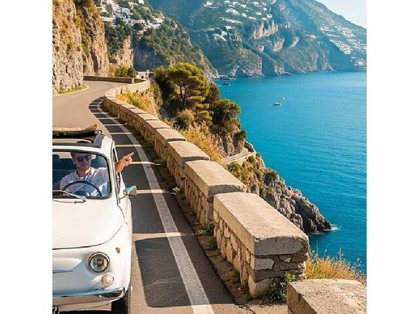 Private Amalfi Coast tour by Vintage Fiat 600 from Naples