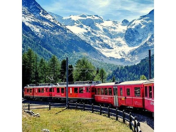 Bernina Express Train and St. Moritz Day Tour from Milan