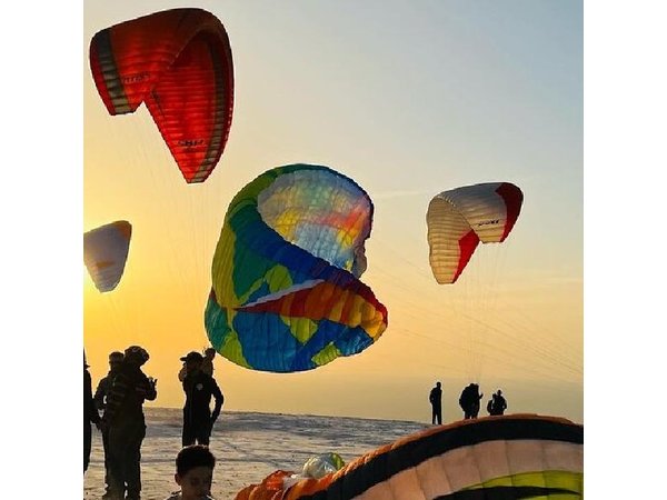 Sunset Paragliding Over Agafay Desert from Marrakech
