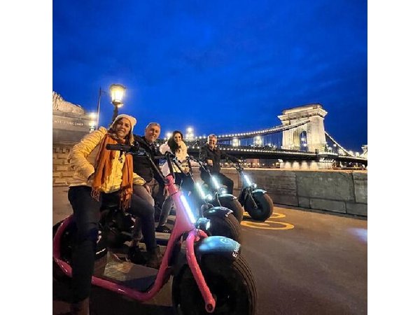Small-Group Night Tour in Budapest on MonsteRoller e-Scooters