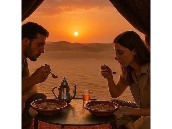 Marrakech: Romantic dinner in Agafay, camel ride and fire show