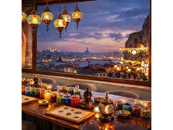 Istanbul Mosaic Lamp Workshop with View, Treats & Surprise Gifts