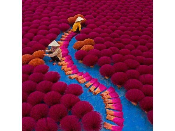 Incense Village, Conical Hat, Lacquer Art, SMALL GROUP From Hanoi
