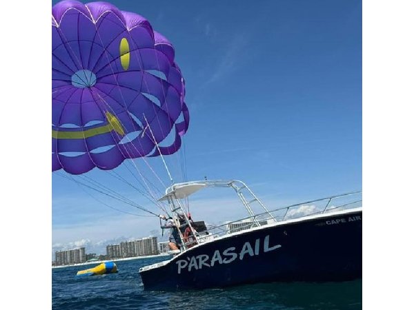 Parasailing Adventure Over Shell Island in Panama City Beach