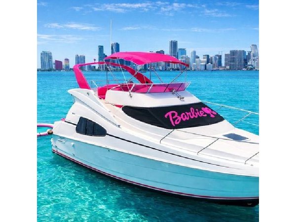 Barbie Pink Miami Yacht Rental 2 Free Jet skis Private Boat