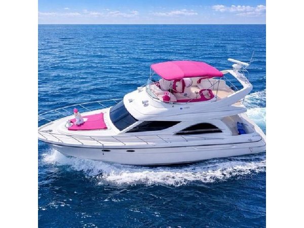 Pink Yacht Rental, 2 Free Jet Skis, Miami Boat Rental Up to 13