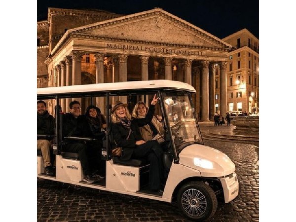 Rome by Night in Golf Cart