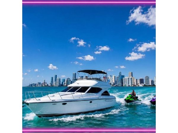 50ft with 2 Jet skis Miami Yacht Rental 13 Ppl Max